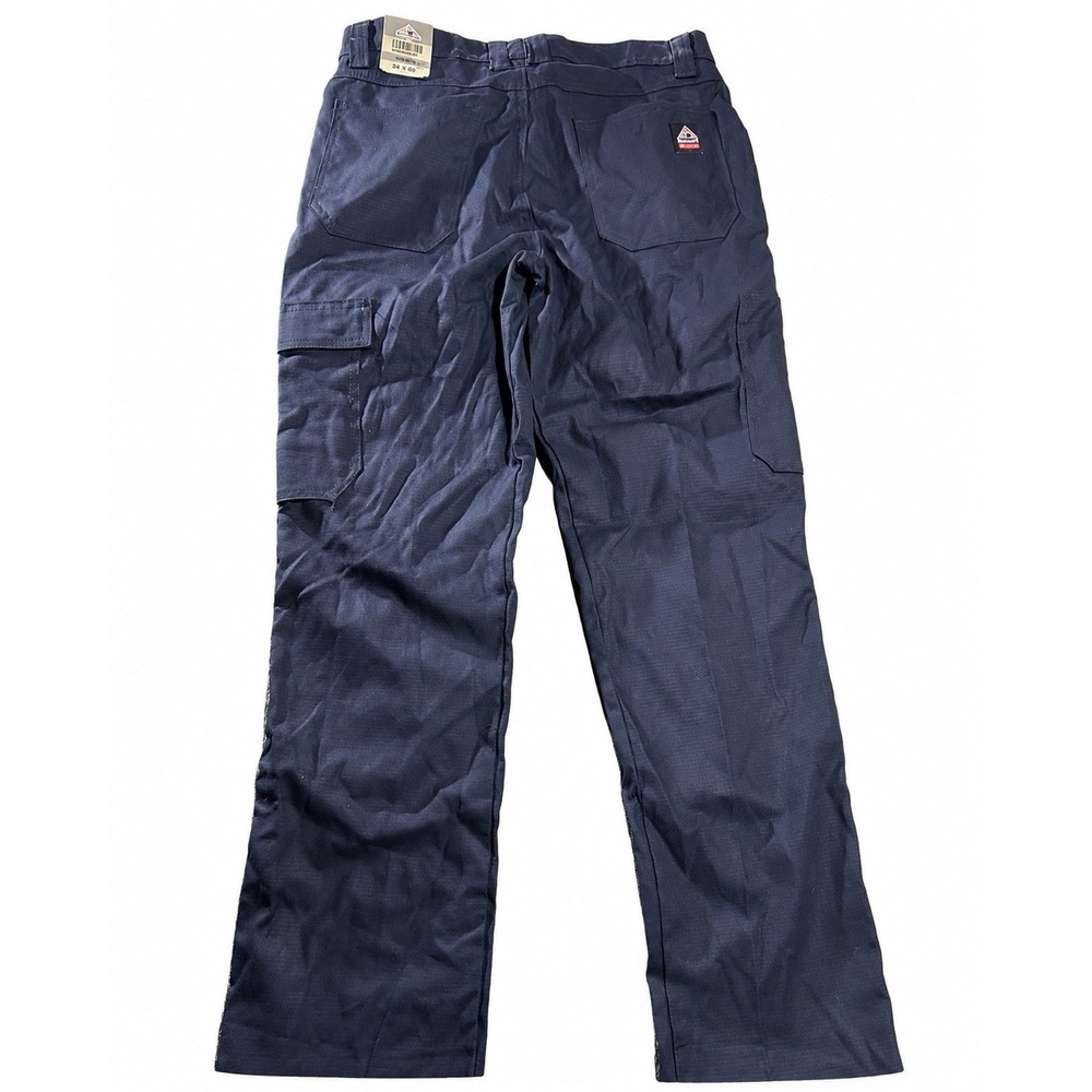 Bulwark FR Flame Resistant Cargo Work Pants Navy Blue Women's Size 8 x 34U